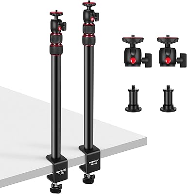 Neewer 2pcs support de bureau extensible pour appareil photo avec tête sphérique 1/4"