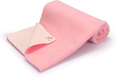Drap de berceau imperméable youmanac, rose, taille s (70 x 50 cm) |