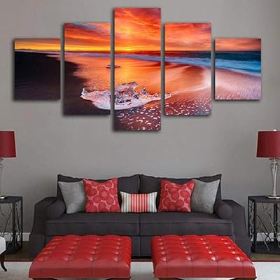 Impressions d'art hd modulaires, décoration d'intérieur classique, 5 pièces, café, nature morte, paysage