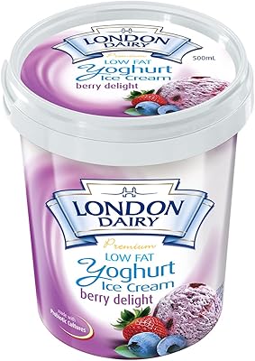 Crème glacée au yaourt faible en gras london dairy à saveur de framboise
