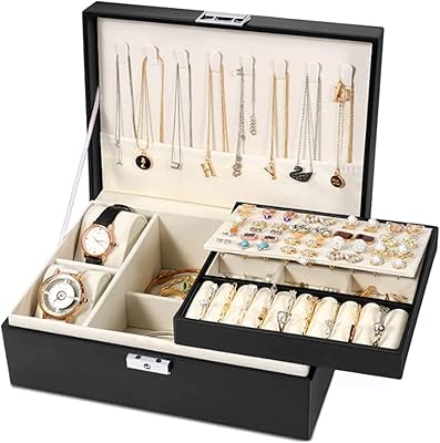 Boîte à bijoux d'équipe boîte organisateur pour femmes filles étui de rangement