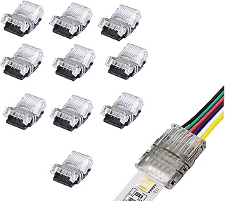 10 connecteurs de bande led rgbww 6 broches à câbler ou à brancher