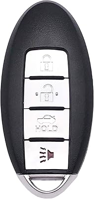 Couvercle de clé de rechange à 4 boutons pour nissan altima maxima murano