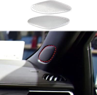 Couvercle de haut-parleur décoratif à colonne unique en acier inoxydable argenté pour gmc