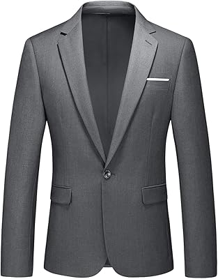 Veste blazer décontractée à un bouton pour hommes, manteaux de sport légers, robe