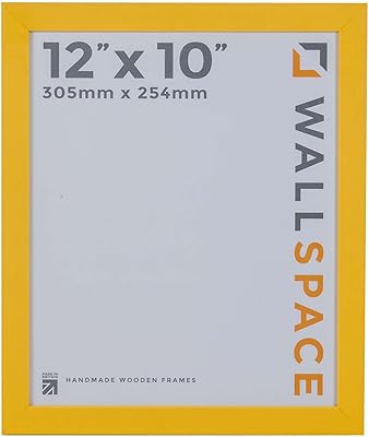 Cadre photo jaune 12x10 | cadre photo moderne en bois jaune 12x10 pouces