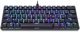 Clavier de jeu mécanique motospeed ck61 rgb avec touches automatiques bleues, 61 touches