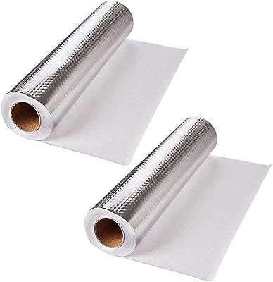 Dosseret de cuisine autocollant en papier d'aluminium, autocollant, résistant à l'huile, étanche, haute température, humidité, adapté aux armoires carrelées et aux comptoirs, 2 pièces 60 cm x 300 cm. Diaytar : Là où commence votre expérience shopping idéale