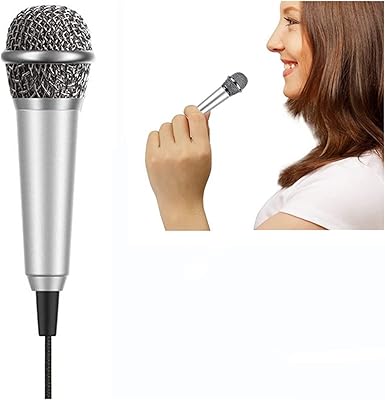 Mini microphone vocal portable skido d'asmar, petit microphone mobile de karaoké pour l'enregistrement