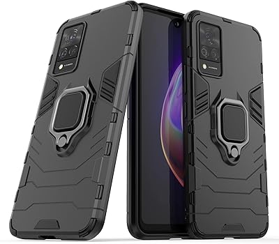 Coque de protection hybride résistante aux chocs, deuxième ressort, avec support pour vivo