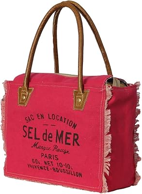 Sac à la main en toile fait la avec cuir grand sac fourre-tout
