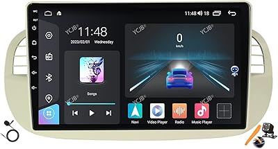 Autoradio ycjb android 12.0 pour f-iat 500 2007-2014 navigation gps 9
