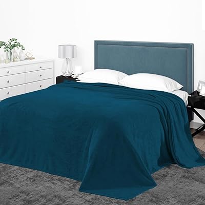 Couverture polaire king size (200 x 220) pour toutes les saisons, couverture chaude