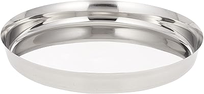 Assiette plate en acier raj, 31 cm, argent, ts0014, 1 pièce