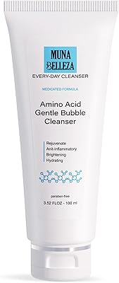 Nettoyant quotidien pour le visage muna belleza mousse d'acides aminés pour un nettoyage