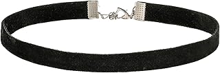 Collier ras du cou en velours noir pour femme - ee3731na, velours