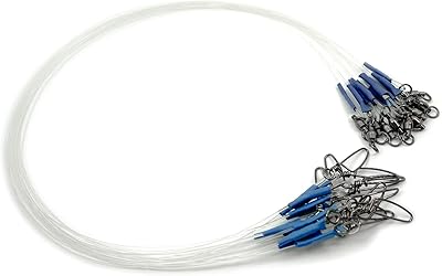 Yuto 6/12pcs leader de pêche en fluorocarbone pour la pêche au brochet, leader