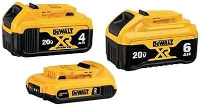 Batterie lithium-ion dewalt max 20 v (paquet de 3)