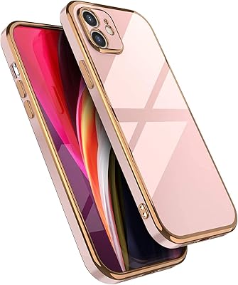 Coque arrière antichoc en polyuréthane souple galvanisé résistant à la chaleur compatible avec apple 12 (6,1 pouces) (iphone 12, rose). Votre supermarché en ligne au Sénégal, c'est Diaytar