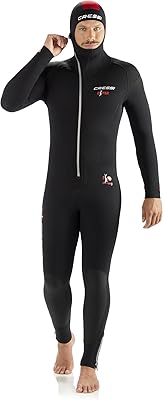 Cressi diver man monopiece wetsuit - combinaison premium pour homme avec capuche fixe