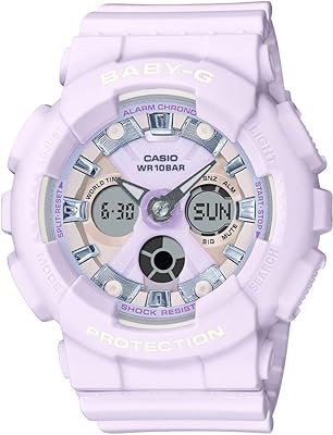 Montre analogique-numérique pour femme baby g cadran blanc et bracelet en résine
