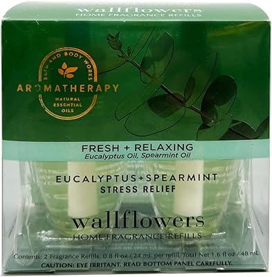 Bath & body works aromatherapy wolfflowers rechargeable, eucalyptus menthe, 47 ml, paquet
