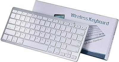 Mini clavier bluetooth sans fil 78 touches pour ipad pro 9,7/12,9 pouces, blanc