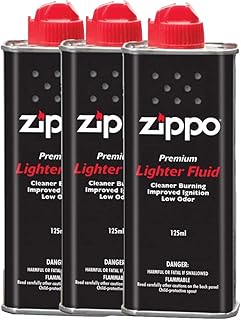 Briquet liquide métallique zippo usa 3141, 125 ml - paquet de 3 (noir)