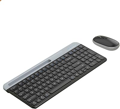 Ensemble clavier et souris sans fil rechargeable 2,4 g + bluetooth avec emplacement