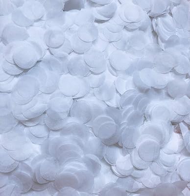 Papier confettis blanc biodégradable de 15 mm pour décoration de table fête