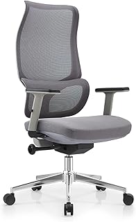 Chaise de bureau pivotante à dossier haut pour soutien lombaire fonction d'inclinaison
