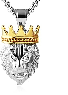 Collier classique en acier inoxydable couleur argent/or pour hommes, bijoux hip hop, pendentif