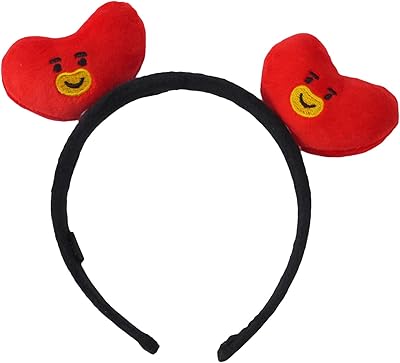 Bandeau brodé en peluche 3d bt21 line friends concept one pour femme