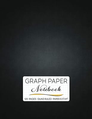 Cahier en papier millimétré : grand journal noir à composition simple