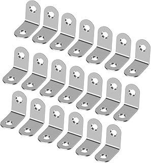 20 pièces support d'angle en forme de l 20x20x16mm supports de charnière