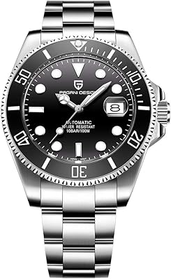 Montre mécanique automatique pour homme avec mouvement japonais, bracelet en acier inoxydable