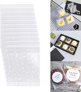 Fabrication de 300 pièces de sacs en cellophane autocollants transparents de remerciement, sacs en plastique pour boulangerie, bougies, savon, biscuits, bonbons, cadeaux de fête du nouvel an. Diaytar : Connectez-vous aux meilleures offres