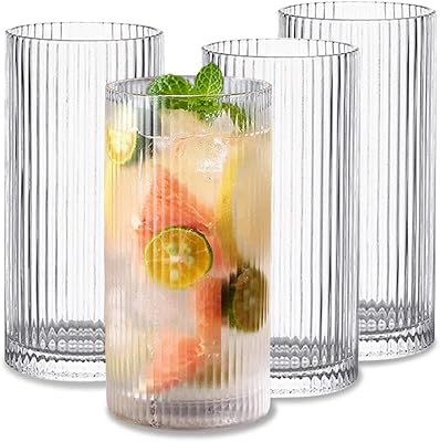 Ensemble de 4 grands verres vintage origami instellan, ensemble de verres à cocktail