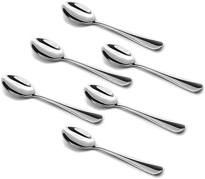 Ensemble de cuillères à expresso demitasse, 6 pièces, mini cuillères à café, cuillères