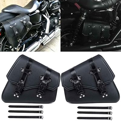 Sacs de selle vintage pour moto sacs de selle imperméables universels en pu