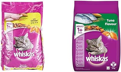 Nourriture sèche whiskas® au poulet pour adultes de 1 an et plus