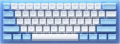 Clavier mec wing pbt double shot switch jelly blue tactile 60% modèle acr61