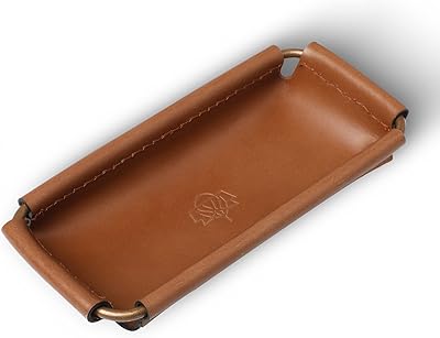 Plateau de papeterie en cuir kenton crafts pour la maison et le bureau