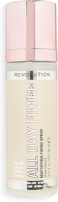 Spray fixateur de filtre makeup revolution all day par rl, 95 ml, transparent