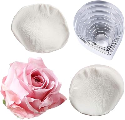 Ensemble de 10 emporte-pièces austin rose et 2 pièces en forme de pétales