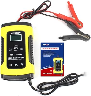 Chargeur de batterie de moto de voiture lcd 12v 5a avec option