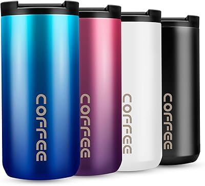 Tasse à café de voyage à double paroi woodvib, 350 ml (bleu dégradé)