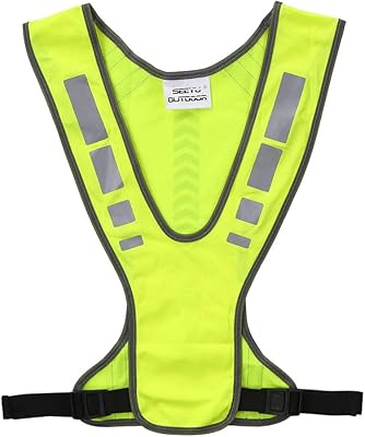 Lixada gilet de sécurité haute visibilité flèches de nuit gilet réfléchissant de cyclisme