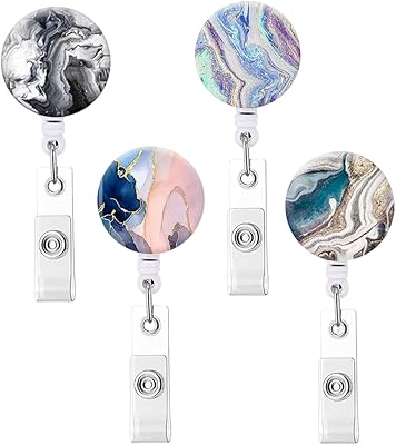 Clip porte-badge rétractable à 360 degrés pour carte d'identité, professionnelle, étudiante et d'accès (4). Diaytar Sénégal : Parce que chaque FCFA compte