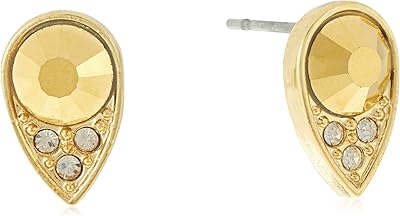 Boucles d'oreilles en plaqué or avec zircone cubique pour femme 2,5 grammes, métal